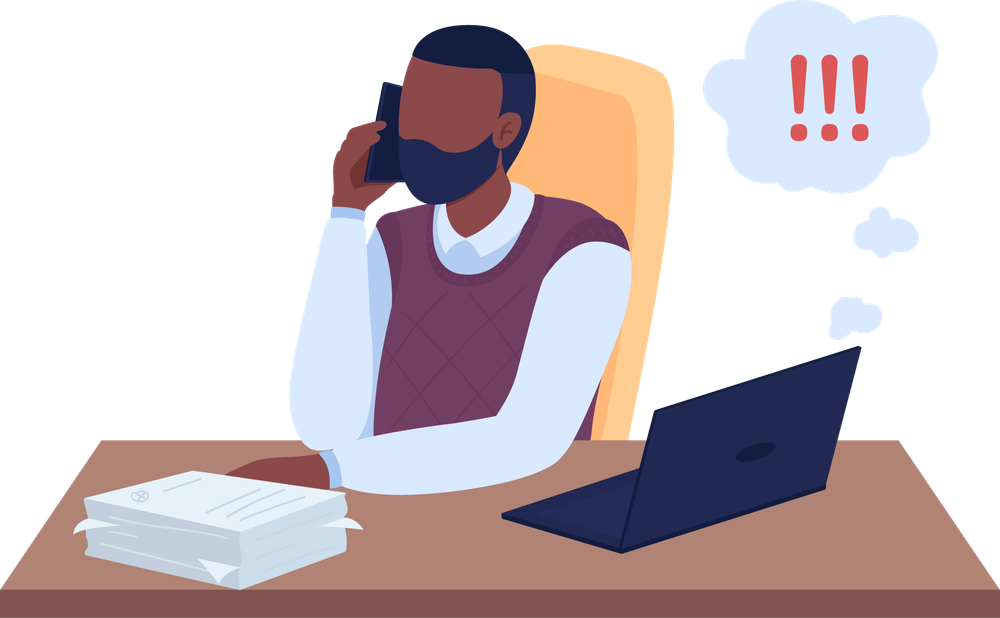 employee-distracted-by-call-while-work-from-home